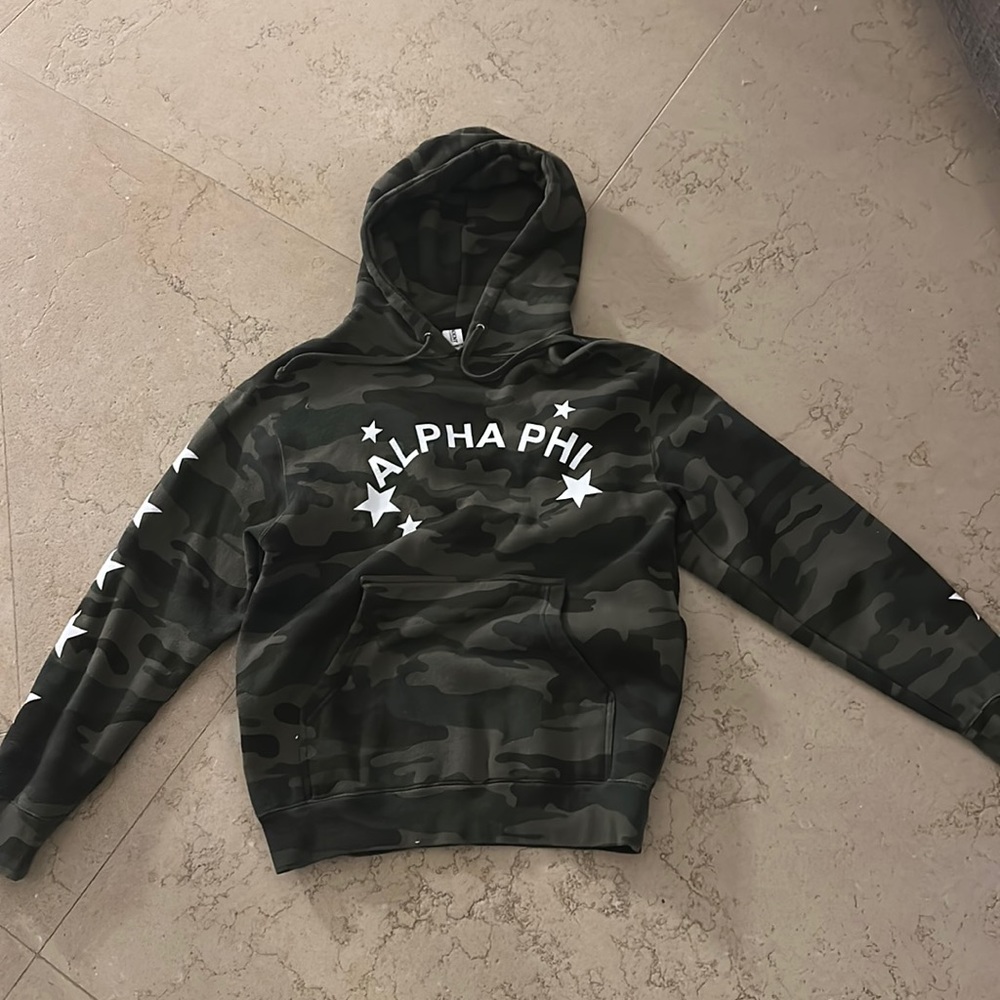 Alpha phi camo hoodie